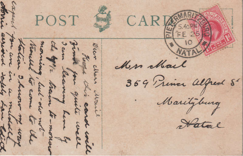 VINTAGE USED POST CARD NATAL 1910