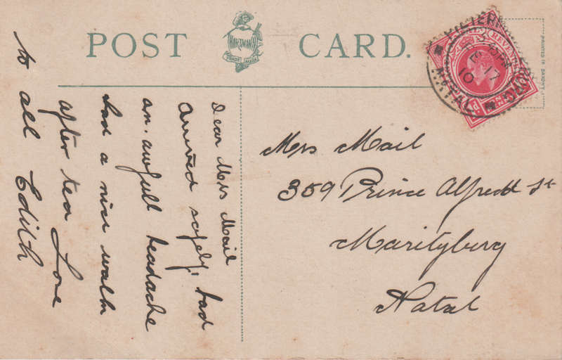 VINTAGE USED POST CARD NATAL 1910