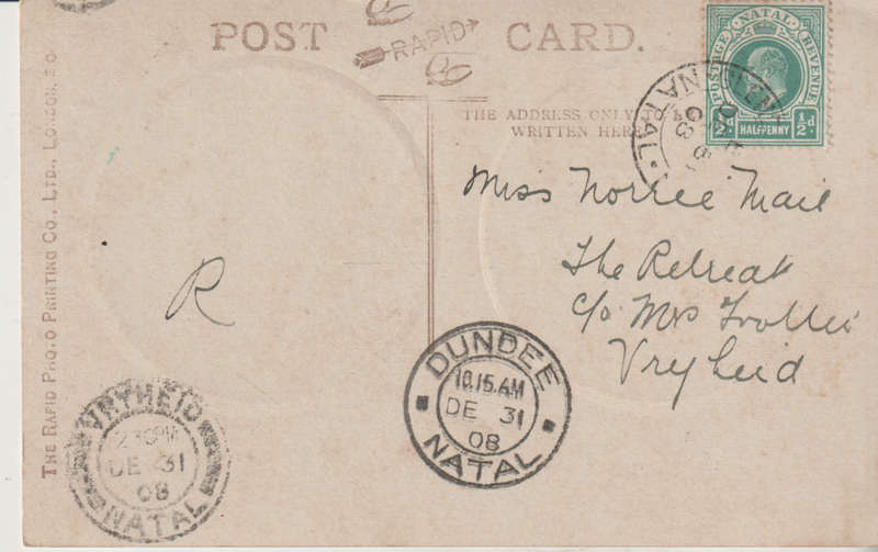 VINTAGE USED POST CARD NATAL 1908