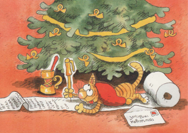 USED POST CARD FINLAND 1996 CHRISTMAS ISSUE
