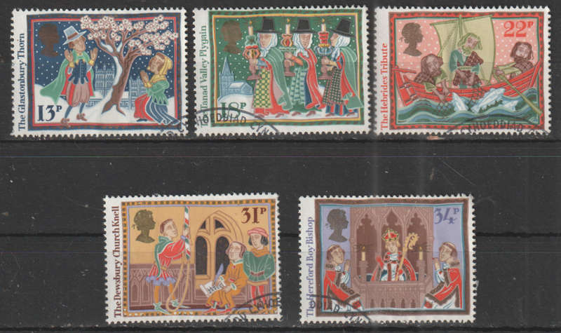 GB 1986 Christmas Stamps UNH SG 1341,1343-6