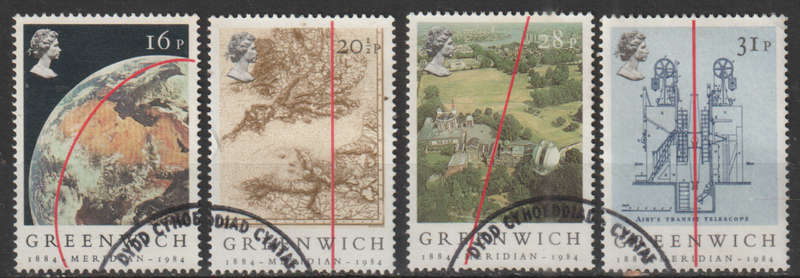 GB 1984 The 100th Anniversary of the Greenwich Meridian UNH SG 1254-7