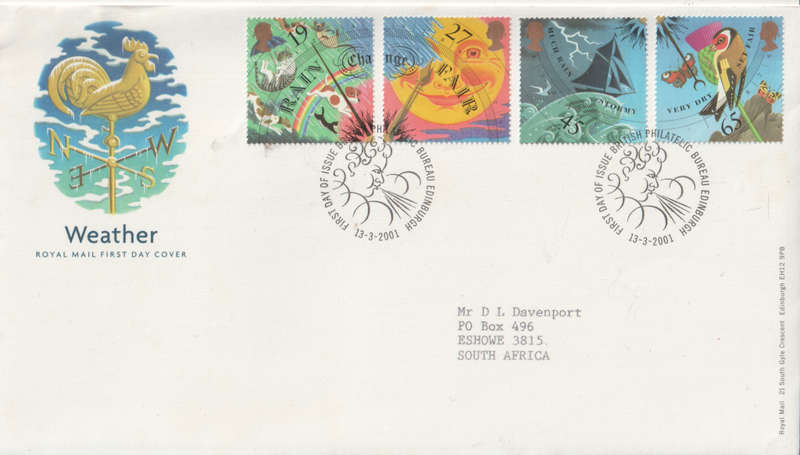GB FDC 2001 The Weather