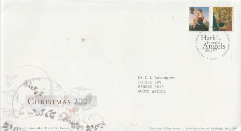GB FDC 2007 Merry Christmas