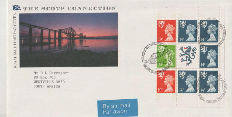 GB FDC 1989 THE SCOTS CONNECTION DX10