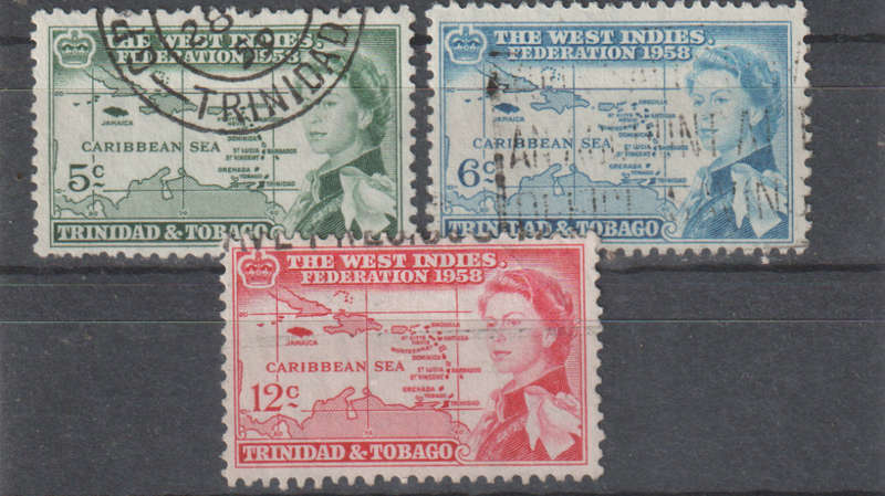 TRINIDAD AND TOBAGO 1958 Inauguration of British Caribbean Federation ULH SG 281-3