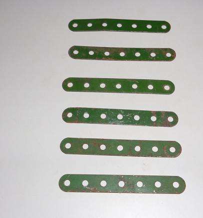 MECCANO PERFORATED STRIPS X6