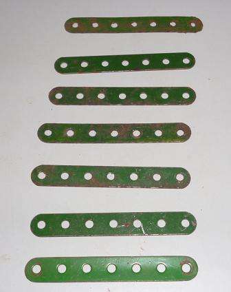 MECCANO PERFORATED STRIPS X7