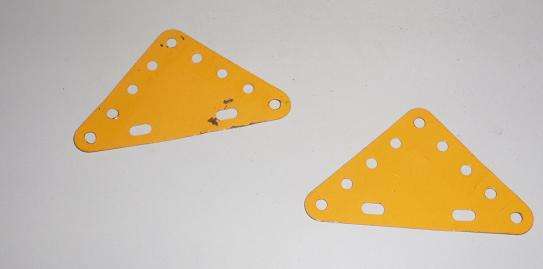 MECCANO TRIANGULAR PLATES X2