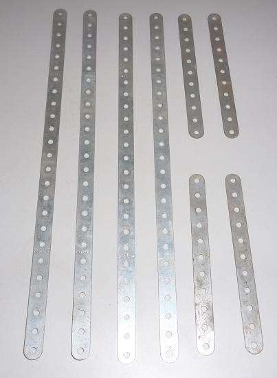 MECCANO PERFORATED STRIPS X8