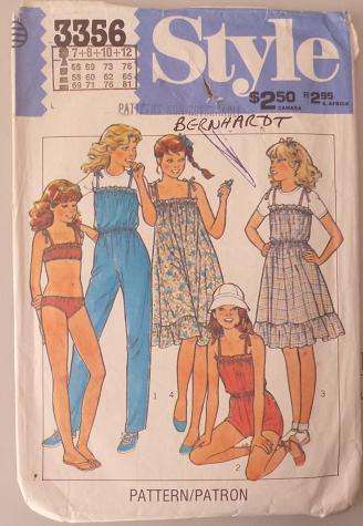 STYLE SEWING PATTERN 3356