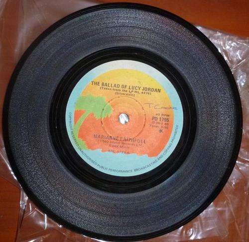 MARIANNE FAITHFULL 7 SINGLE THE BALLAD OF LUCY JORDAN/BRAIN DRAIN