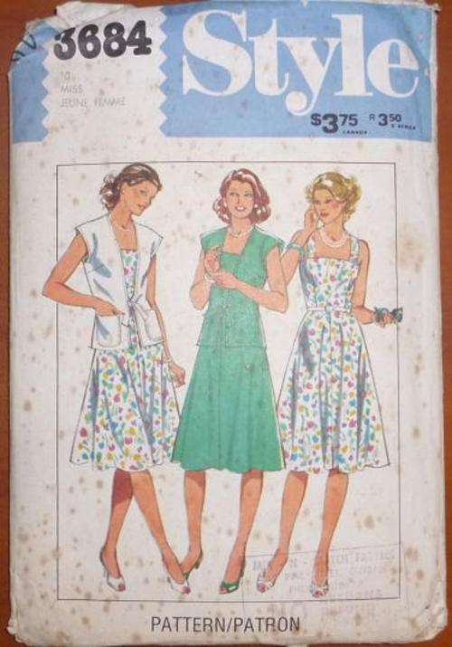 STYLE SEWING PATTERN 3684