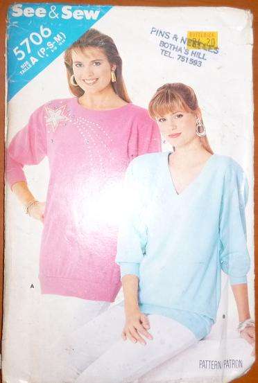 SEE AND SEW PATTERN 5706