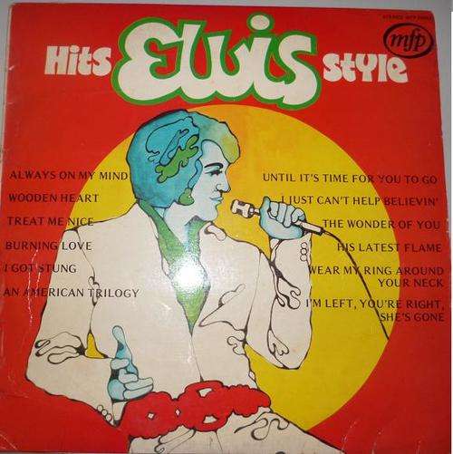 HITS ELVIS STYLE VINYL LP RECORD