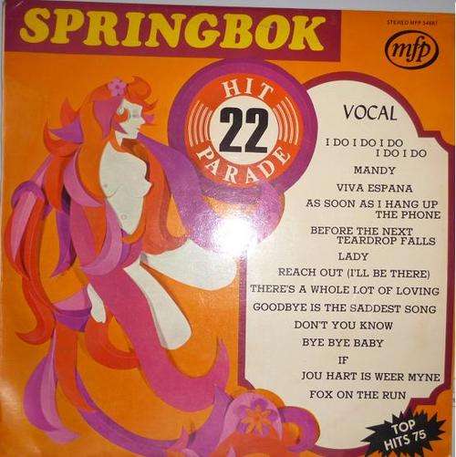 SPRINGBOK HIT PARADE 22 VINYL LP RECORD