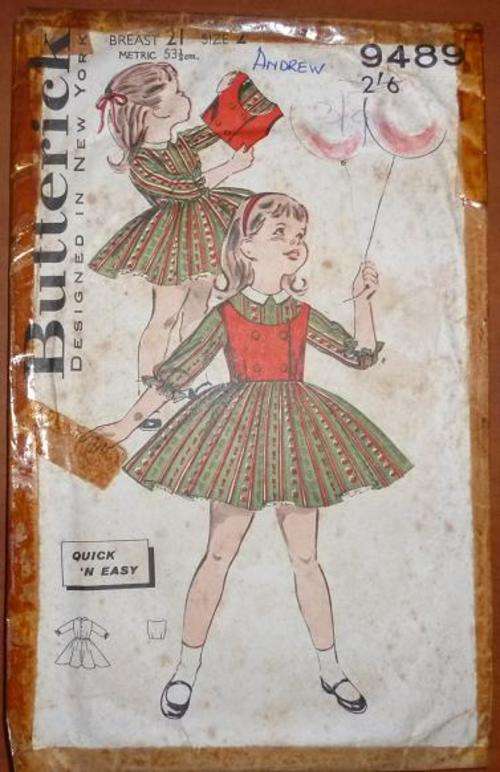 BUTTERICK PATTERN 9489