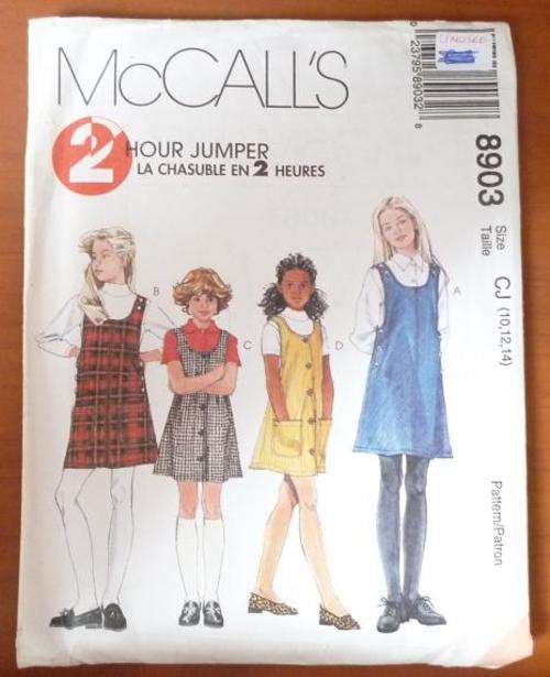 MC CALL'S PATTERN 8903 SIZE 10,12,14 UNUSED