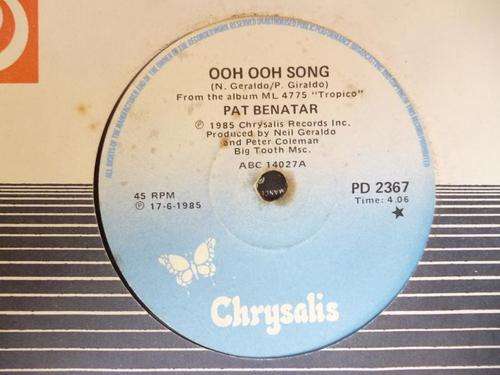 PAT BENATAR 7 SINGLE OOH OOH SONG/LOVE IS A BATTLEFIELD