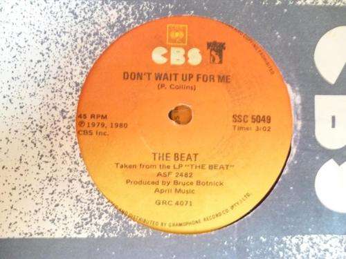 THE BEAT 7 SINGLE DON'T WAIT UP FOR ME/WORKING TOO HARD