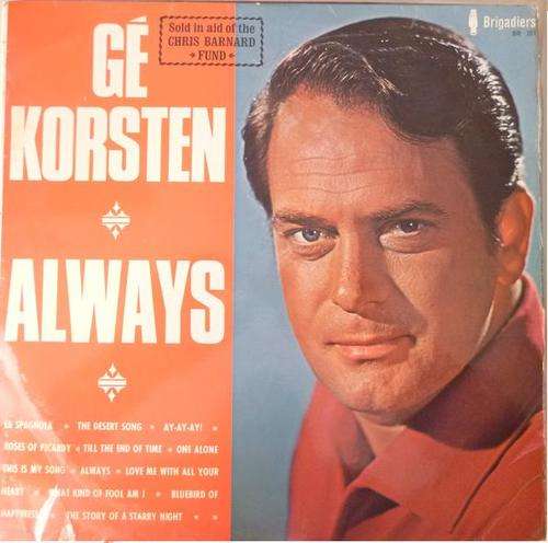 GE KORSTEN ALWAYS VINYL LP ORIGINALLY SOLD TO AID THE CHRIS BARNARD FUND