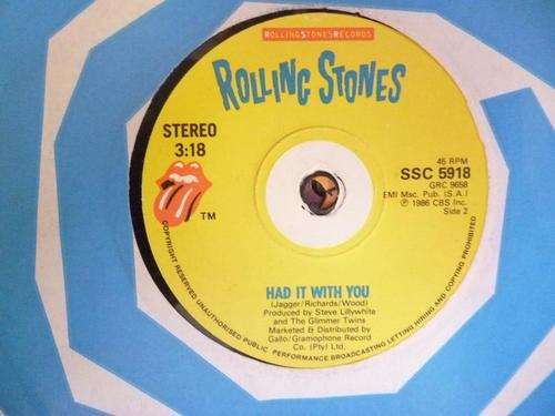 ROLLING STONES 7 SINGLE HARLEM SHUFFLE/HAD IT WITH YOU