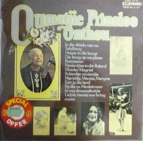 OUMATJIE PRINSLOO ONTHOU VINYL LP