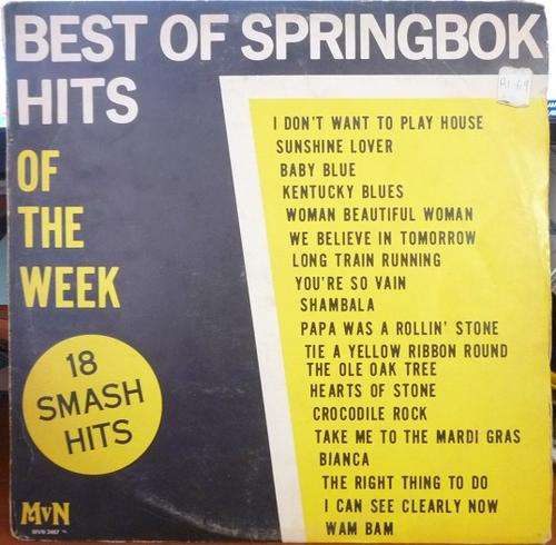 BEST OF SPRINGBOK HITS OF THE WEEK NO.1 -- VINYL LP (RARE)