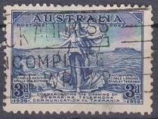 AUSTRALIA 1936 Opening of the Telephone Caple between Australia and Tasmania HINGE REM