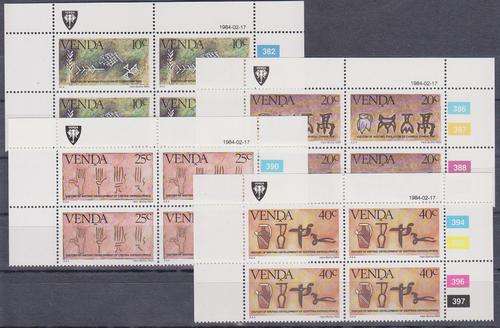 VENDA 1984 History of Writing MNH CONTROL BLOCK SET