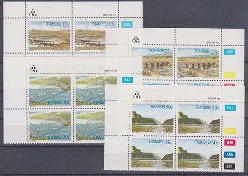 TRANSKEI 1985 Bridges MNH CONTROL BLOCK SET
