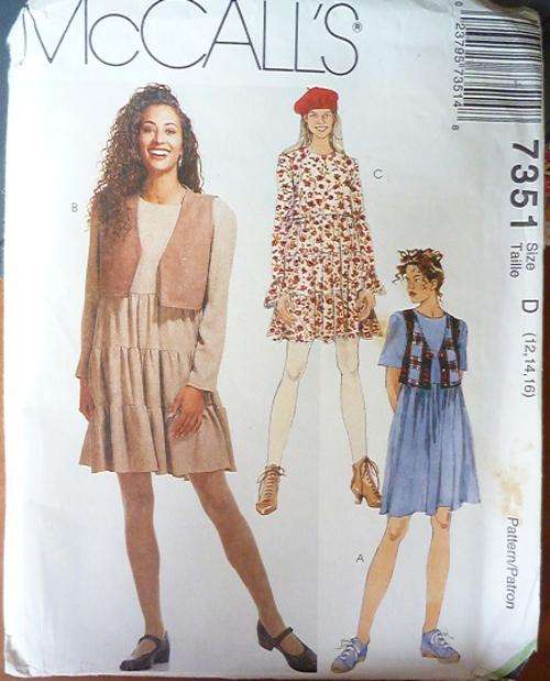McCALLS PATTERN 7351 SIZE 12-16