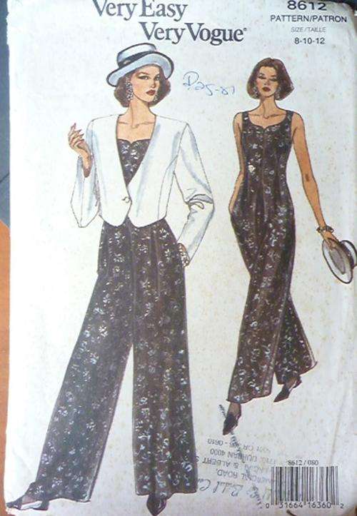VOGUE PATTERN 8612 SIZE 8-12