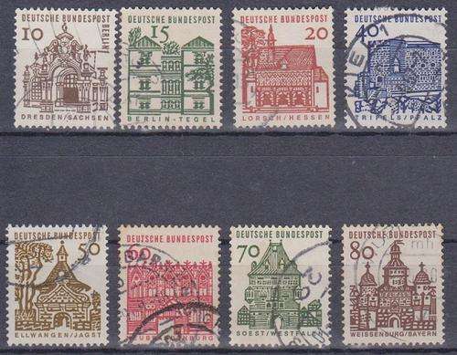GERMANY 1964 German Building Structures of the 12th Century USED SET