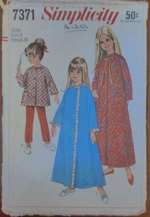 SIMPLICITY PATTERN 7371 SIZE 6