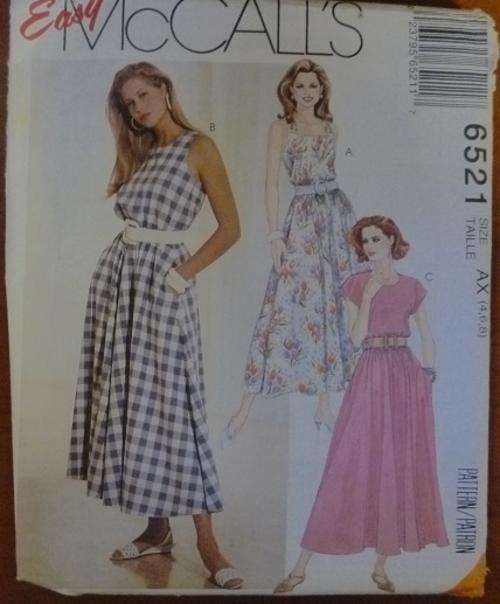 McCALLS PATTERN 6521 SIZE 4-8
