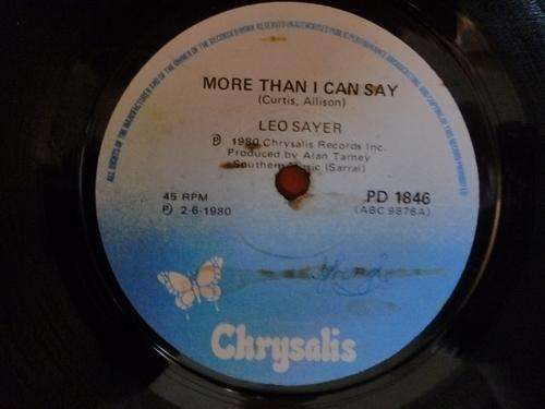 LEO SAYER -- MORE THAN I CAN SAY/ONLY FOOLING -- 7 SINGLE VINYL