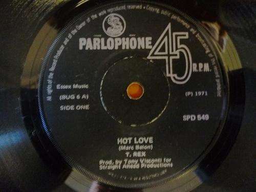 T-REX -- HOT LOVE/WOODLAND ROCK, THE KING OF THE MOUNTAIN COMETH --7 SINGLE VINYL