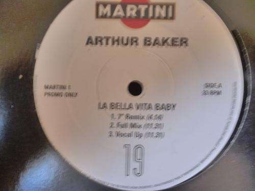 ARTHUR BAKER -- LA BELLA VITA BABY -- 12" MAXI VINYL
