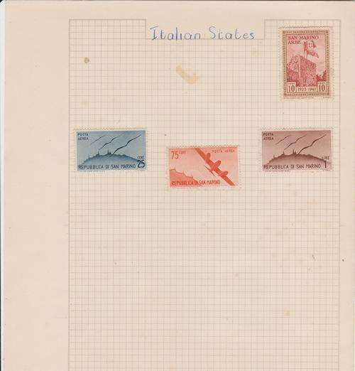 ITALIAN STATES ON ALBUM PAGE