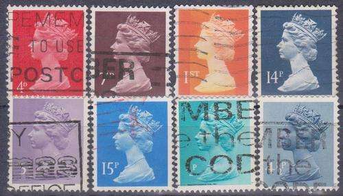GREAT BRITAIN LOT OF 8 USED