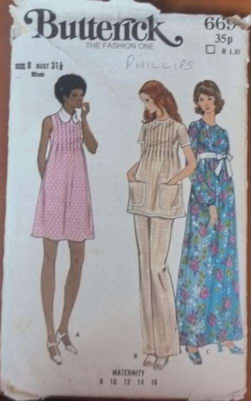 BUTTERICK MATERNITY PATTERN 6697 SIZE 8