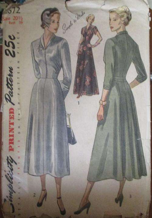 SIMPLICITY PATTERN 2672 SIZE 20.5