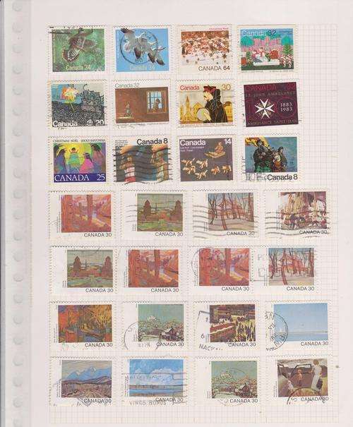 CANADA ON ALBUM PAGE LIGHT FOXING