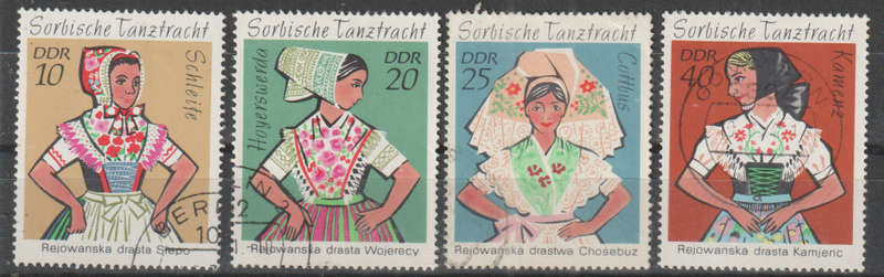 DDR 1971 Sobian Costumes ULH SG E1389-92