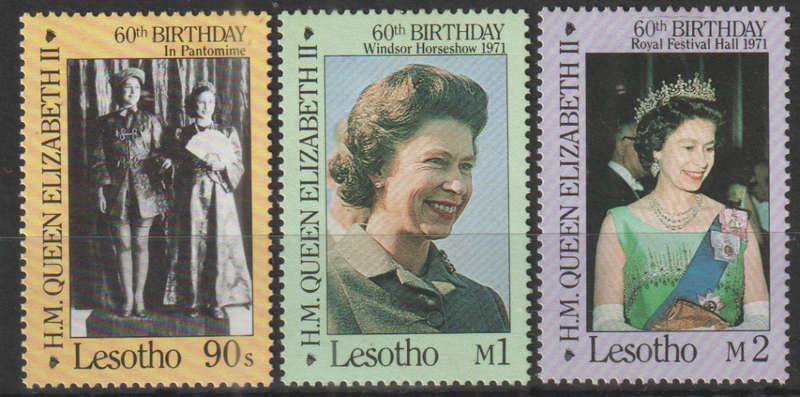 Lesotho - 1986 The 60th Anniversary of the Birth of Queen Elizabeth II MM SG701-3