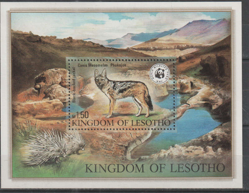 LESOTHO 1982 Worldwide Nature Protection - Endangered Animals UMM SG 473