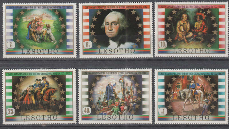 LESOTHO 1982 1982 The 250th Anniversary of the Birth of George Washington, 1793-1799