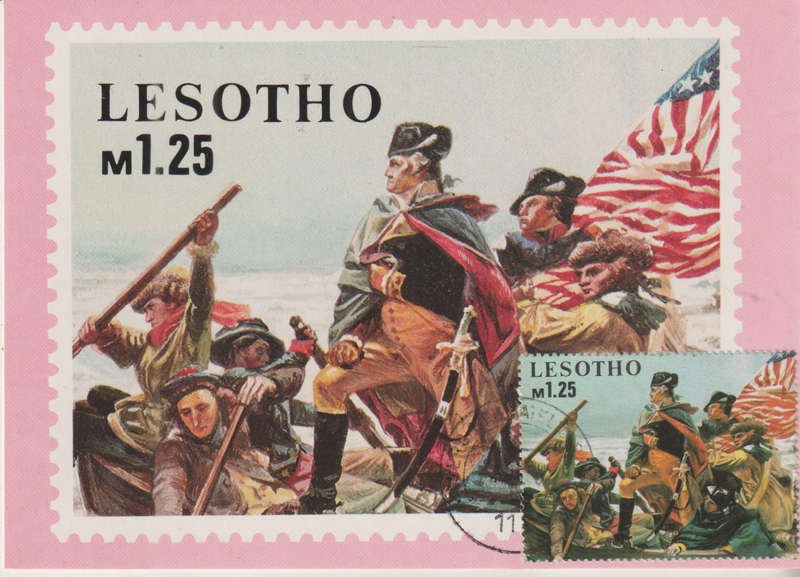 LESOTHO 1982 The 250th Anniversary of the Birth of George Washington, MAXI CARD POST CARD SET