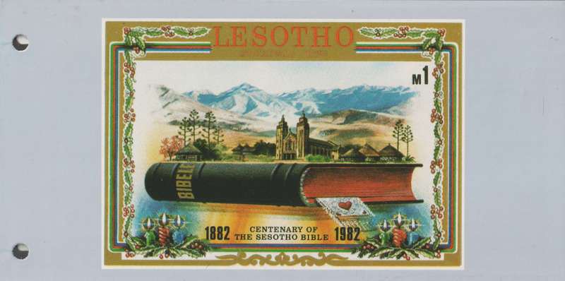 LESOTHO 1982 The 100th Anniversary of Sesotho Bible UMM SG 518-20 PRESENTATION PACK